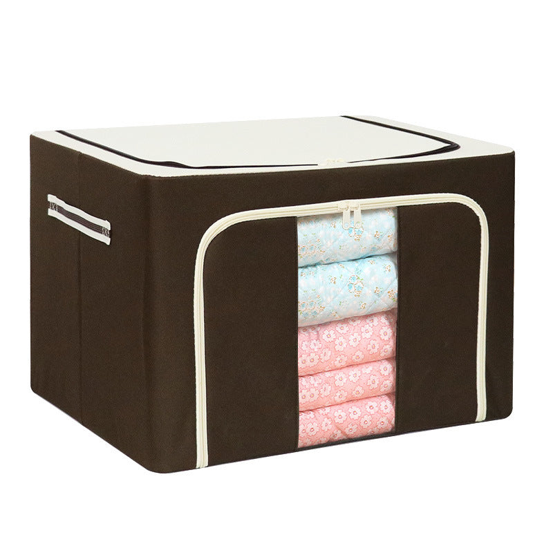 Premium Oxford Fabric Foldable Storage Box with Clear Window