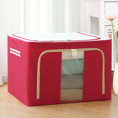 Premium Oxford Fabric Foldable Storage Box with Clear Window