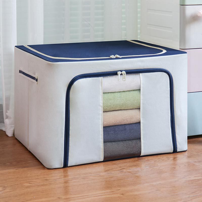 Premium Oxford Fabric Foldable Storage Box with Clear Window