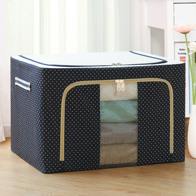 Premium Oxford Fabric Foldable Storage Box with Clear Window
