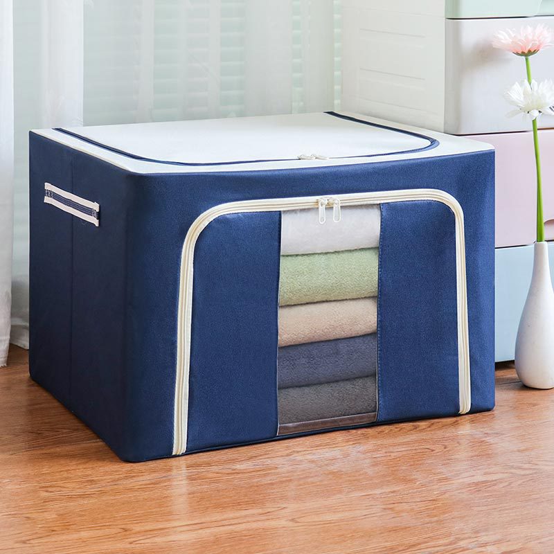 Premium Oxford Fabric Foldable Storage Box with Clear Window
