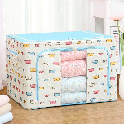 Premium Oxford Fabric Foldable Storage Box with Clear Window
