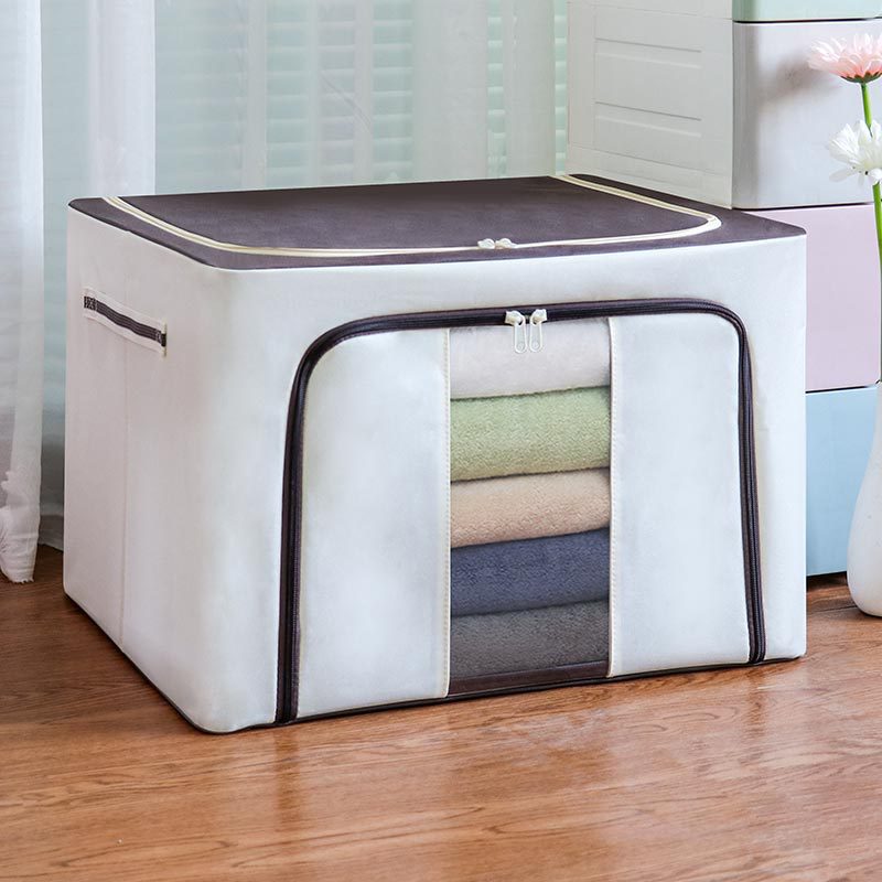 Premium Oxford Fabric Foldable Storage Box with Clear Window