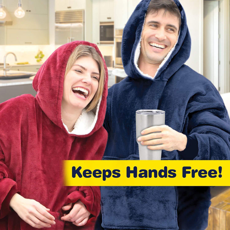 Fleece blanket hoodie