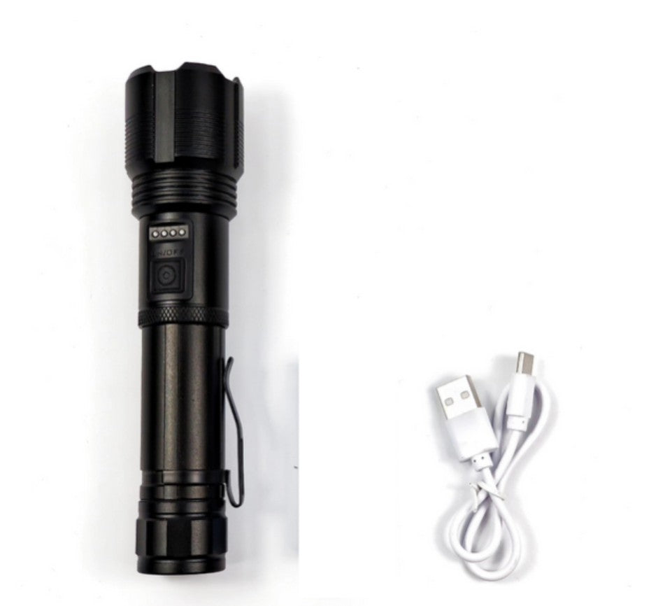 Strong light long-range flashlight