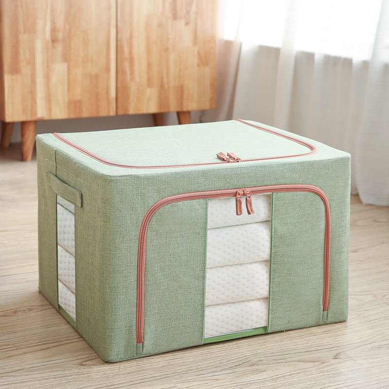 Premium Oxford Fabric Foldable Storage Box with Clear Window