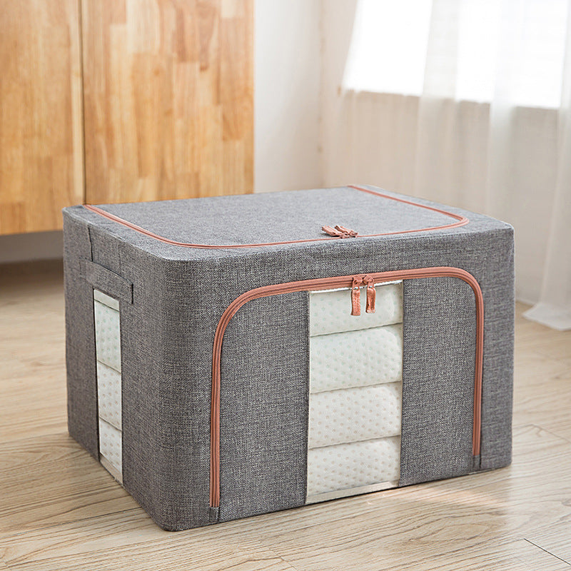 Premium Oxford Fabric Foldable Storage Box with Clear Window