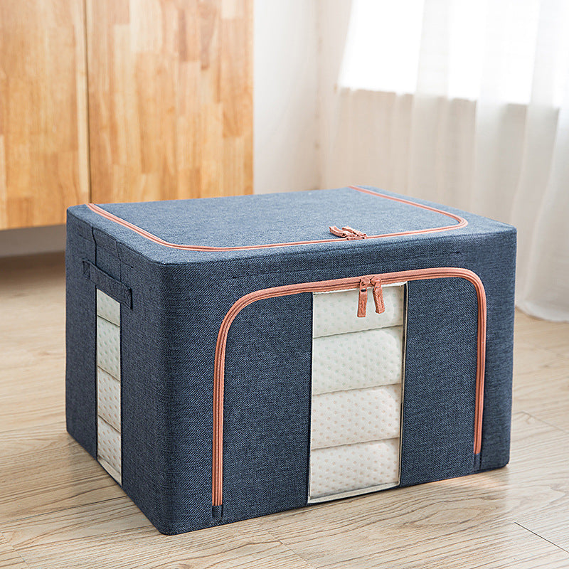Premium Oxford Fabric Foldable Storage Box with Clear Window
