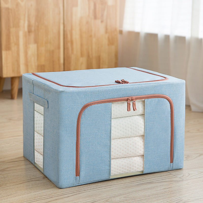 Premium Oxford Fabric Foldable Storage Box with Clear Window