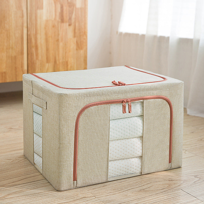Premium Oxford Fabric Foldable Storage Box with Clear Window