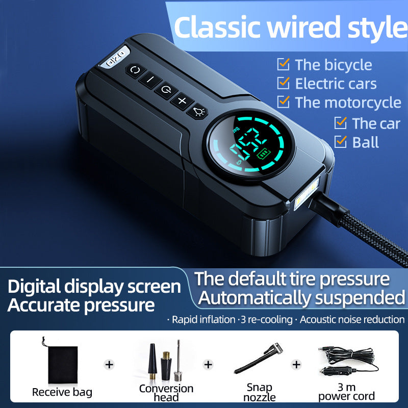 Wireless portable car pump