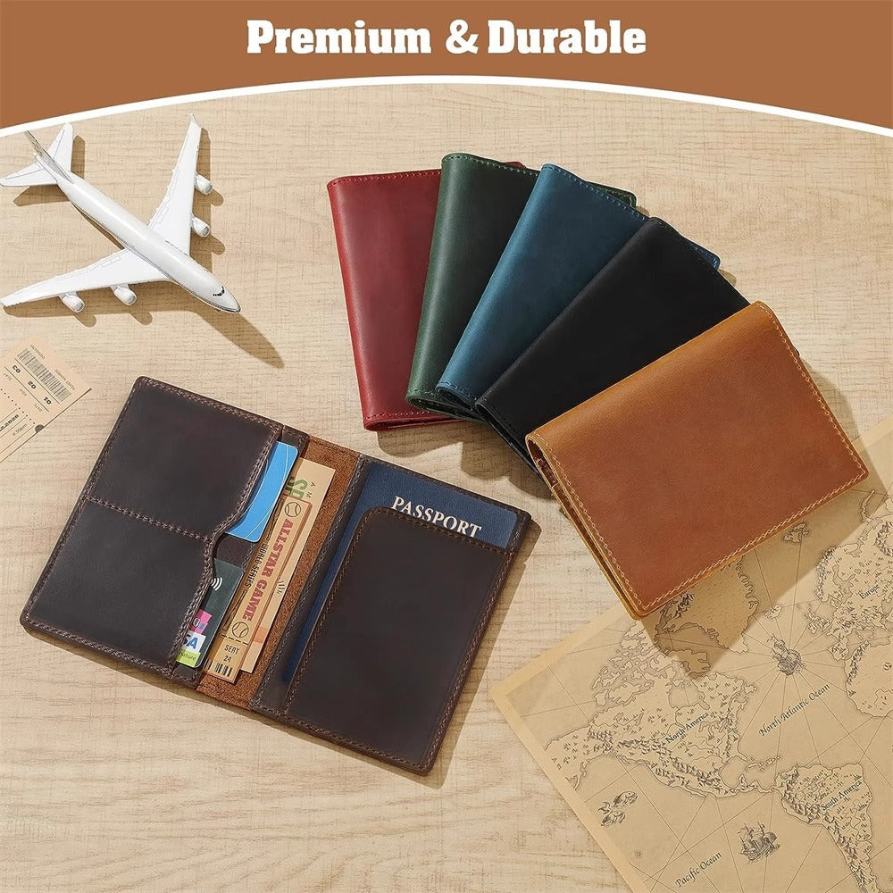 Original Top Layer Cowhide Passport Case