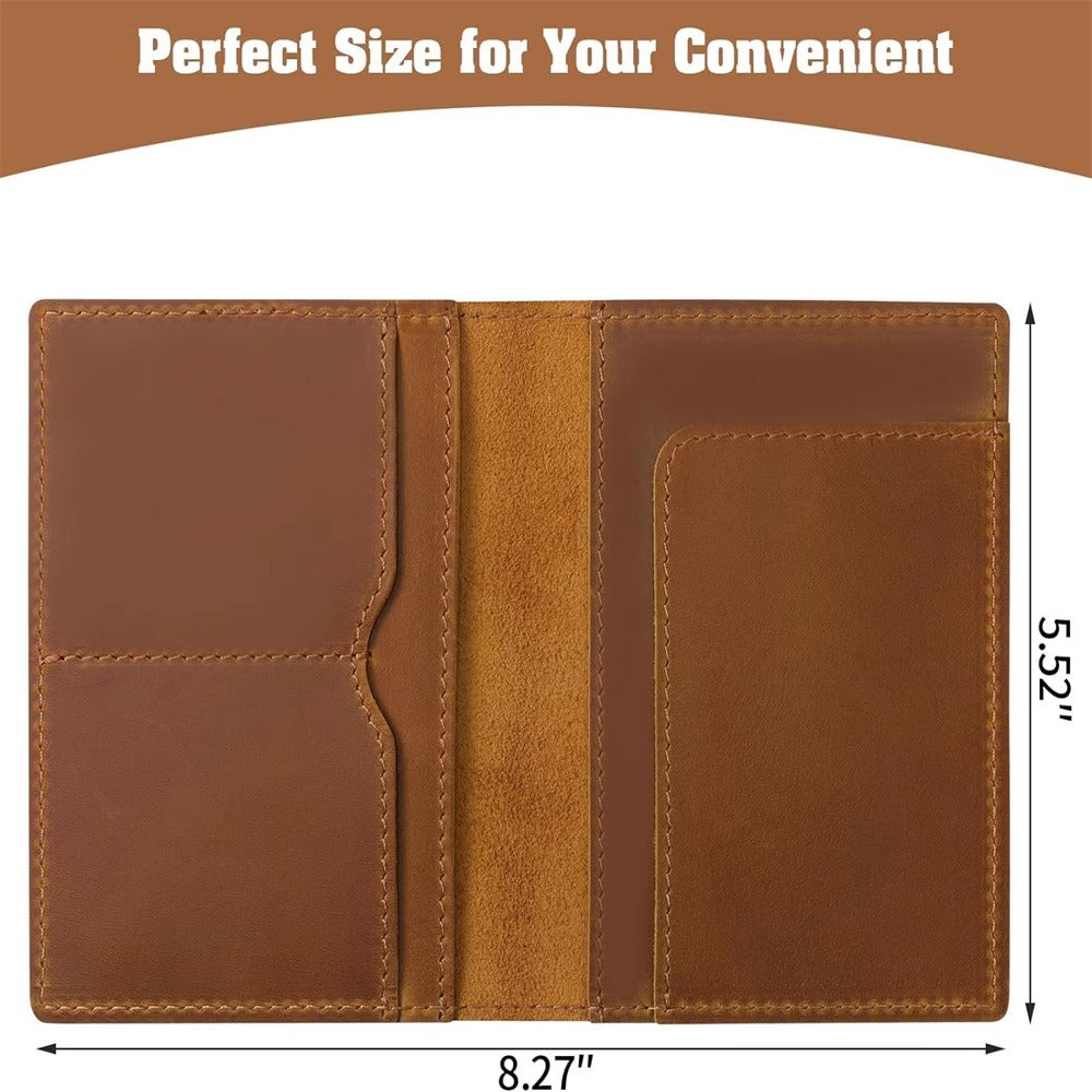 Original Top Layer Cowhide Passport Case