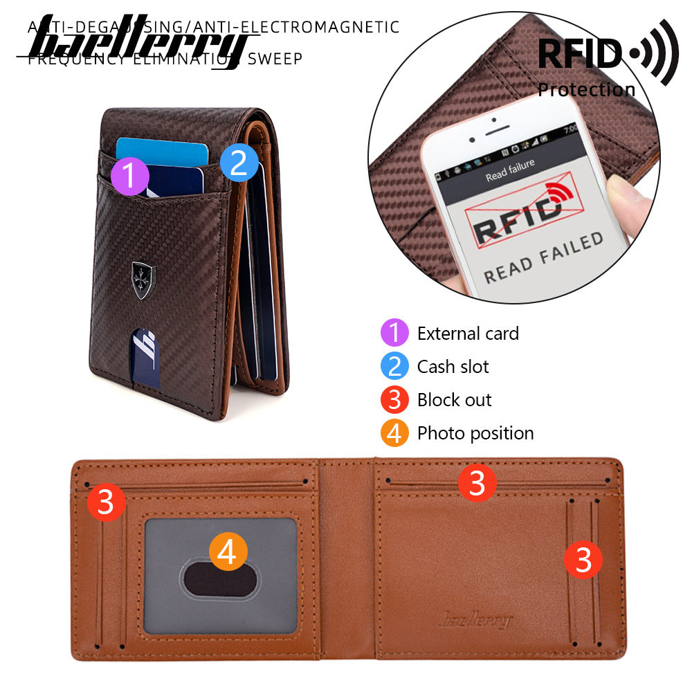 Men's wallet short baellerry RFID