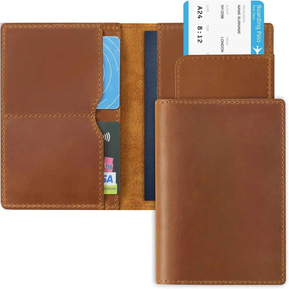 Original Top Layer Cowhide Passport Case