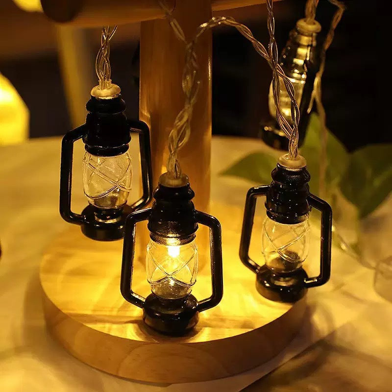LED retro kerosene lamp string