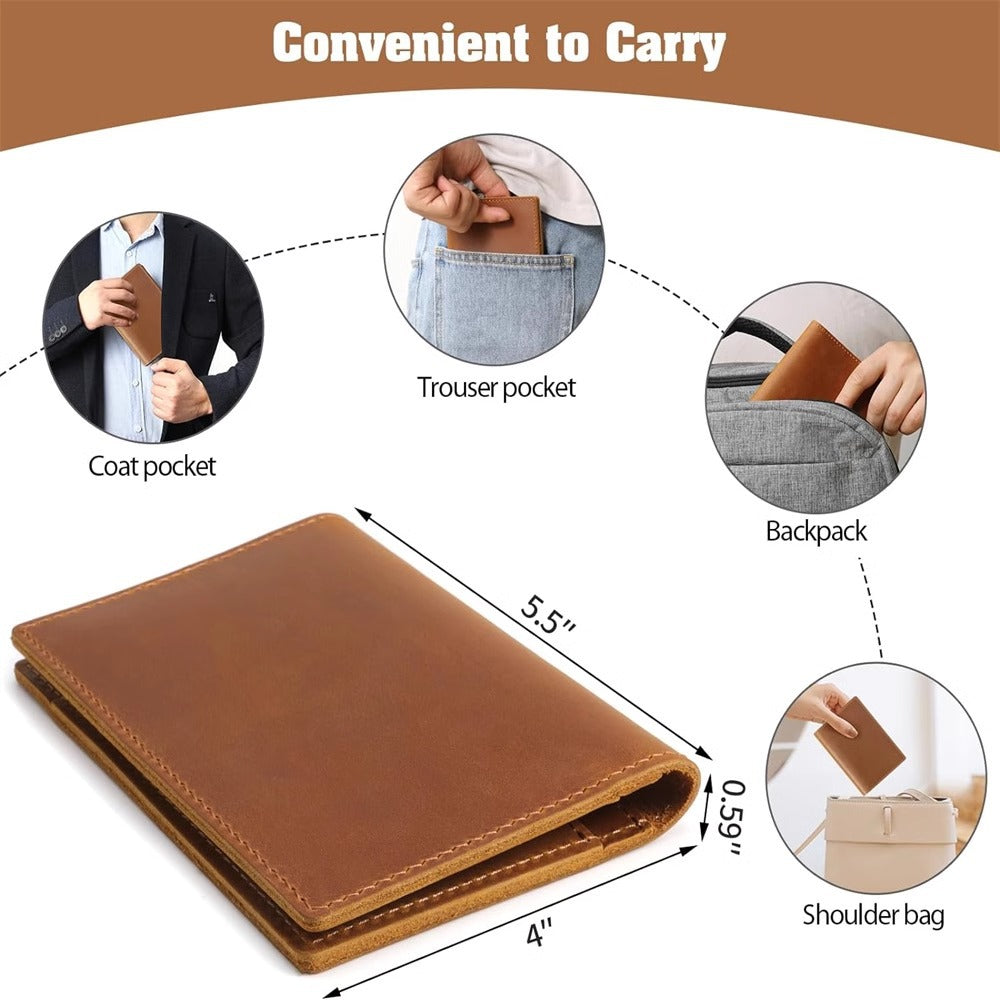 Original Top Layer Cowhide Passport Case